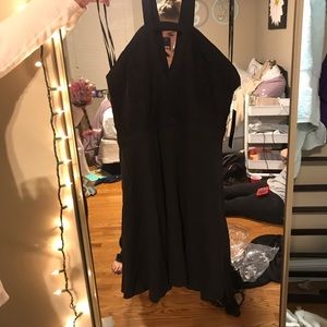 Black high neck mini dress NEW WITH TAGS ON